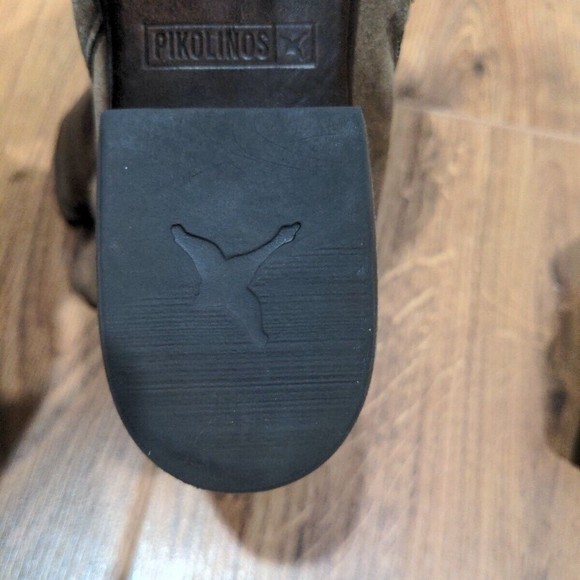 Pikolinos Women's Size 42 EU Ankle Buckle Booties Suede Leather Tan Slouchy Zip - Picture 9 of 13